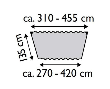 hammock weather cover dimensions diagram