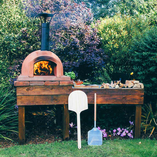 Igneus Ceramiko 600 Wood Fired Pizza Oven — in use outdoors