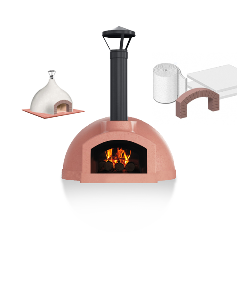 Igneus Ceramiko 760 Wood Fired Pizza Oven — in low light