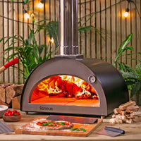 igneus classico wood fired pizza oven lifestyle exterior view — view 2