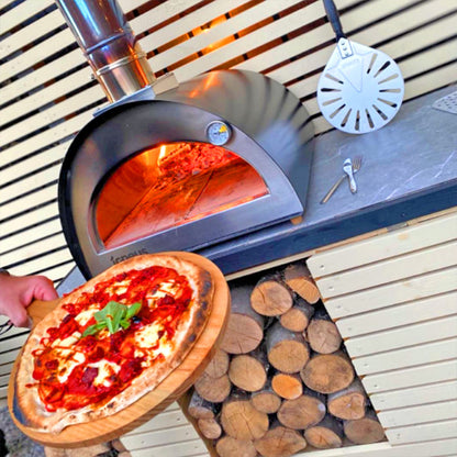 igneus classico wood fired pizza oven lifestyle exterior view