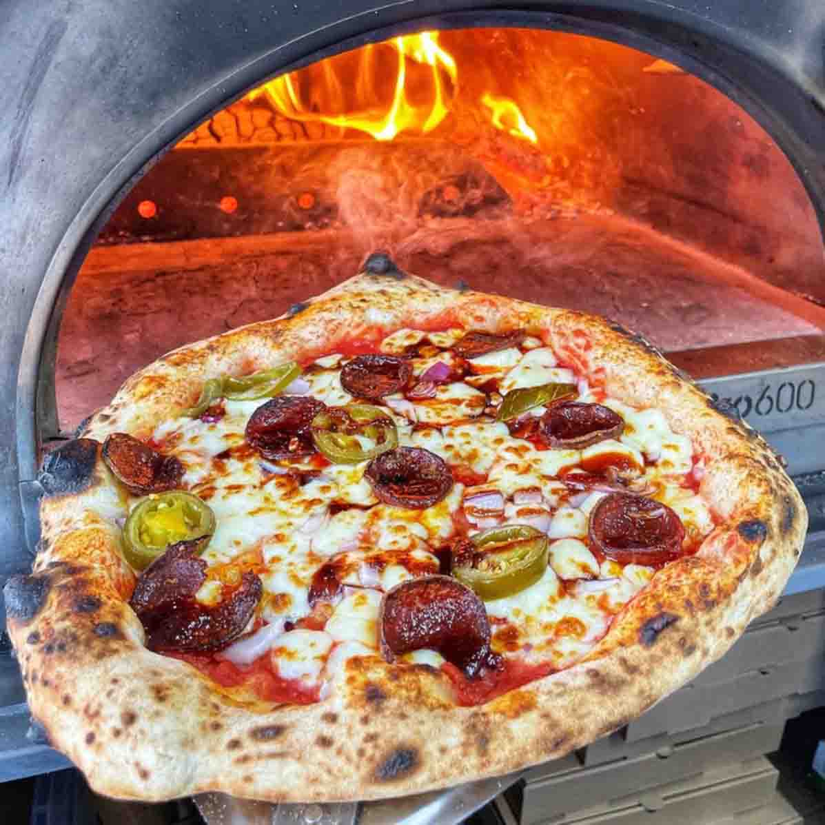 igneus pro 600 wood fired pizza oven lifestyle exterior view