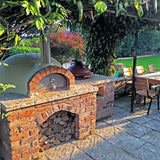 Igneus Ceramiko Pro 1000 Wood Fired Pizza Oven — in use outdoors