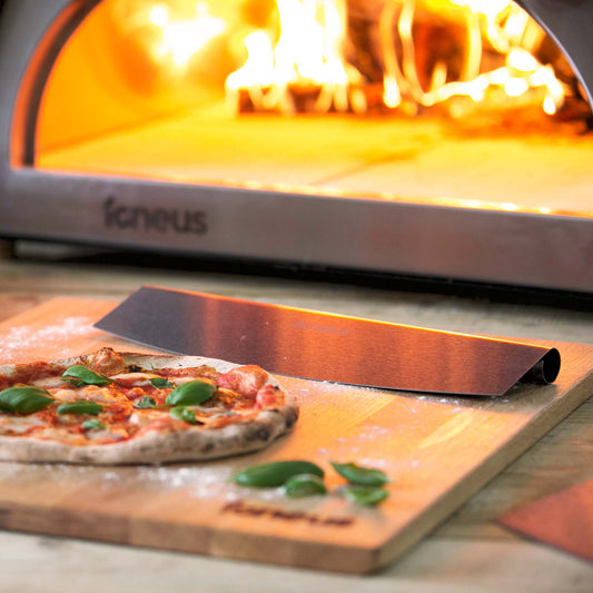 Igneus Pro 85cm 5 Part Toolset Pizza Oven Accessory Bundle — in use outdoors