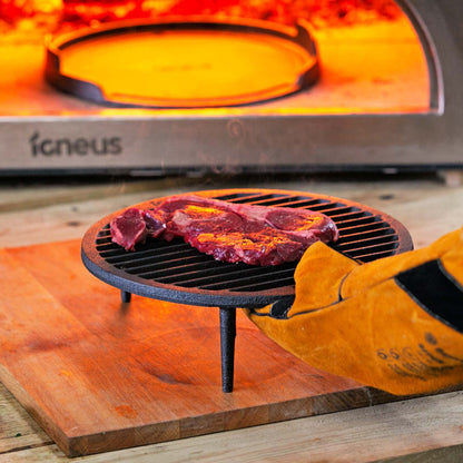 Igneus Cast Iron Tuscan Grill — in use outdoors