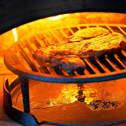 Igneus Cast Iron Tuscan Grill — set up and ready to use