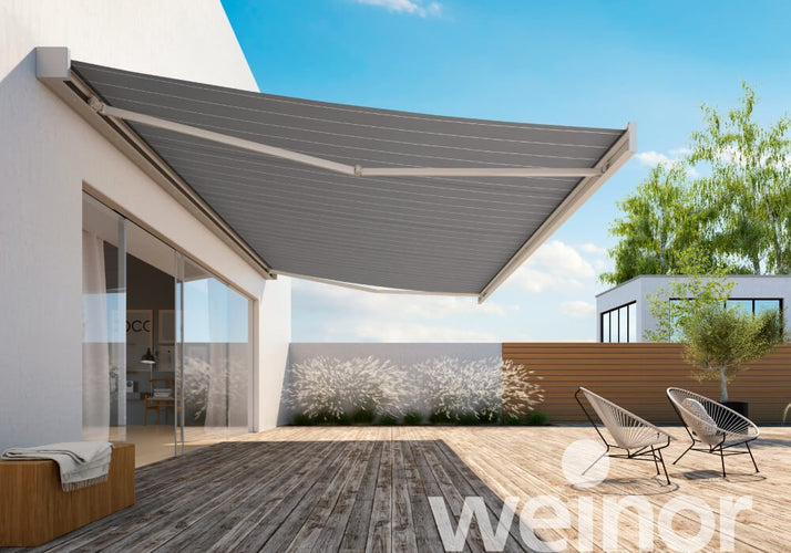 Cassette Awning | Weinor Kubata | Clean Cubic Lines | Spans Up To 7m | Optional LED