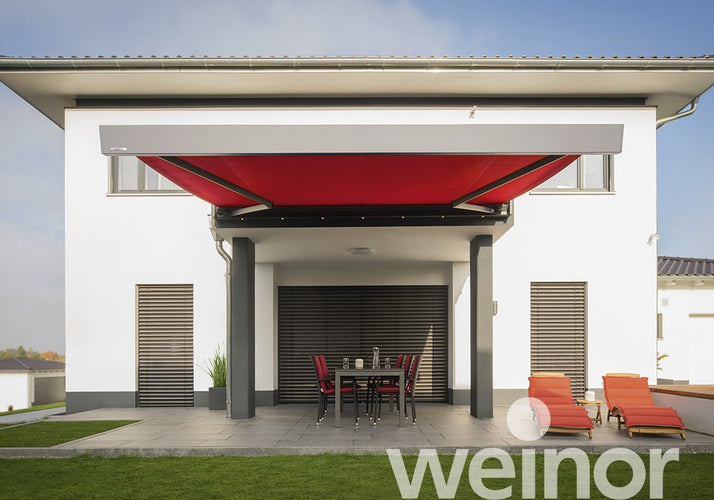Cassette Awning | Weinor Kubata | Clean Cubic Lines | Spans Up To 7m | Optional LED