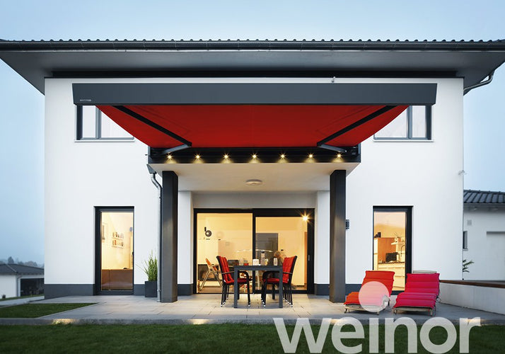 Cassette Awning | Weinor Kubata | Clean Cubic Lines | Spans Up To 7m | Optional LED