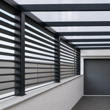 Louvred Side Panel | Roma Verandas | Fixed or Rotatable | Adjustable Privacy & Solar Control | Aluminium Veranda Pergola Side Element