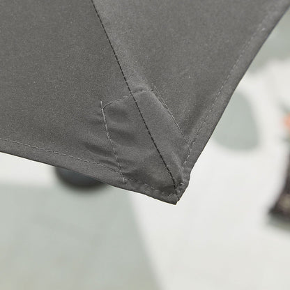 Antigua Aluminium Parasol — in a contemporary garden