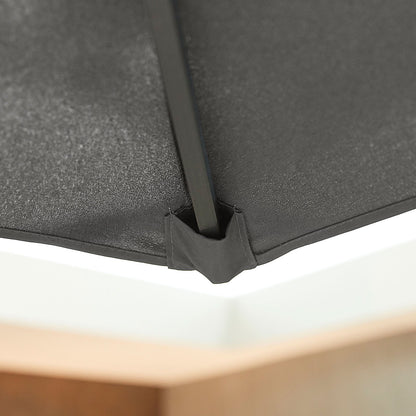 Antigua Aluminium Parasol — showing colour and material