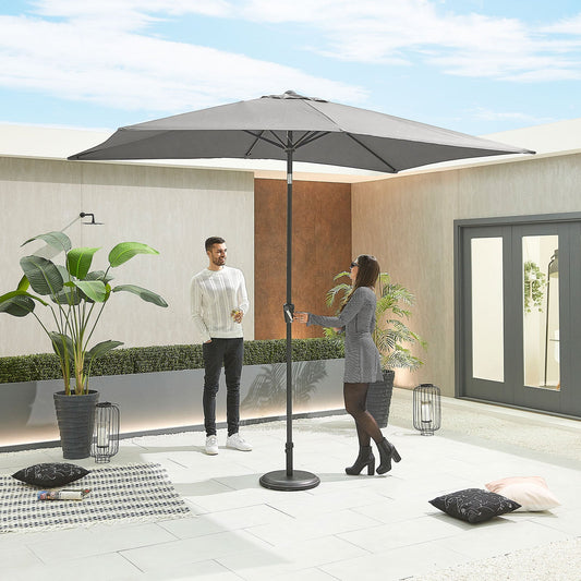 Antigua Aluminium Parasol — front view