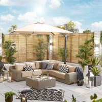 Galaxy Grey Frame LED Cantilever Parasol — close-up detail