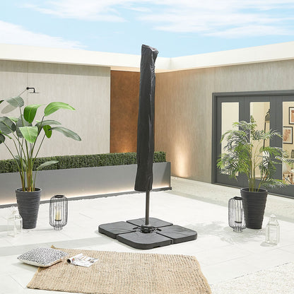 Apollo Cantilever Parasol — set up and ready to use