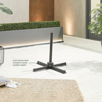 Apollo Cantilever Parasol — in low light