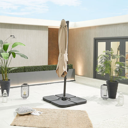 Apollo Cantilever Parasol — with accessories shown