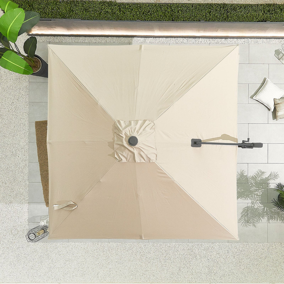 Apollo Cantilever Parasol — open configuration