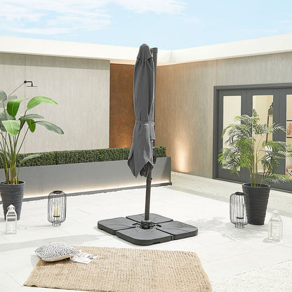Apollo Cantilever Parasol — in a patio setting