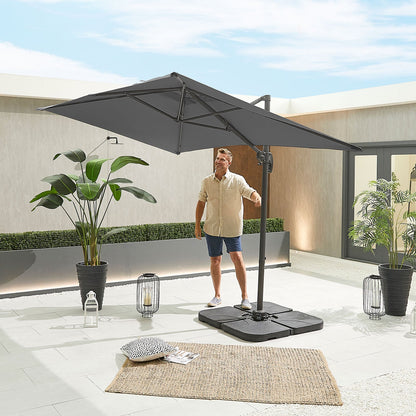 Apollo Cantilever Parasol — closed configuration