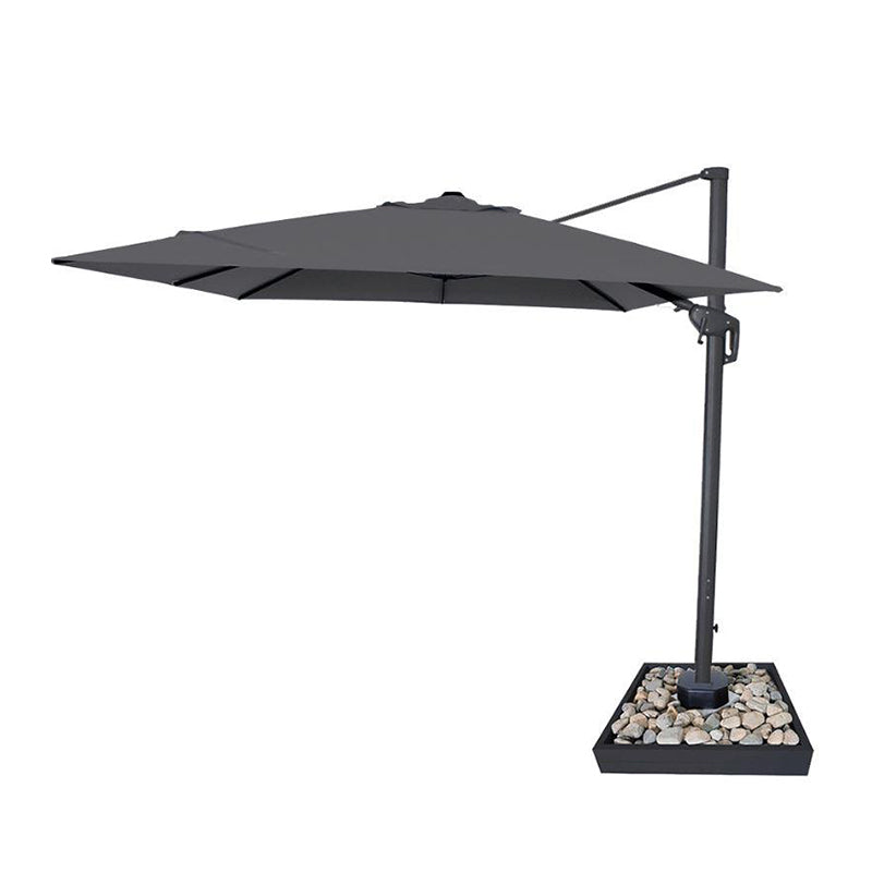 Galaxy Grey Frame LED Cantilever Parasol — rear view