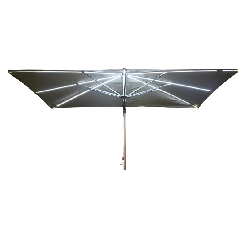 Galaxy Grey Frame LED Cantilever Parasol — from a distance
