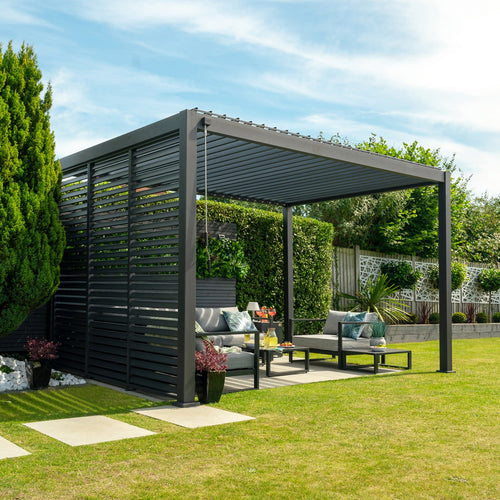 Titan Freestanding Aluminium Pergola — from an angle