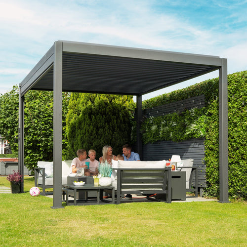 Titan Freestanding Aluminium Pergola — set up and ready to use