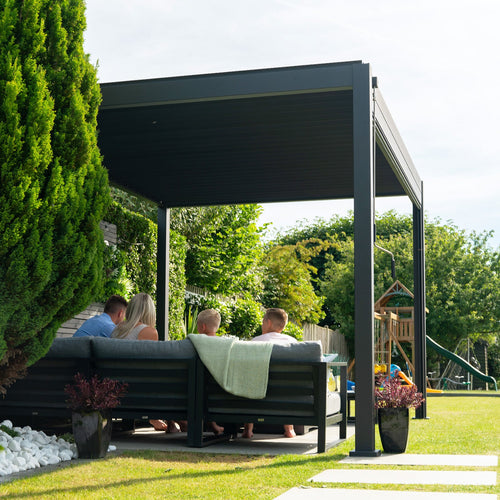 Titan Freestanding Aluminium Pergola — in a patio setting