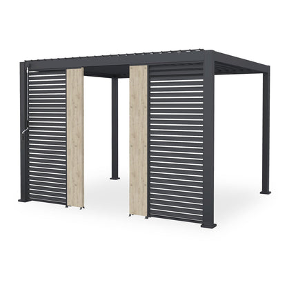 Titan 31cm Solid Side Wall Panel — styled in a garden setting