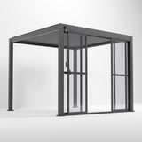 Titan Clear Sliding Doors — in use outdoors