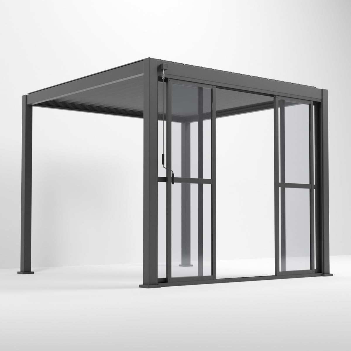 Titan Clear Sliding Doors — in use outdoors