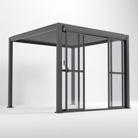 Titan Clear Sliding Doors — in use outdoors