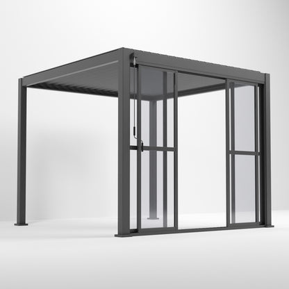 Titan Clear Sliding Doors — in use outdoors