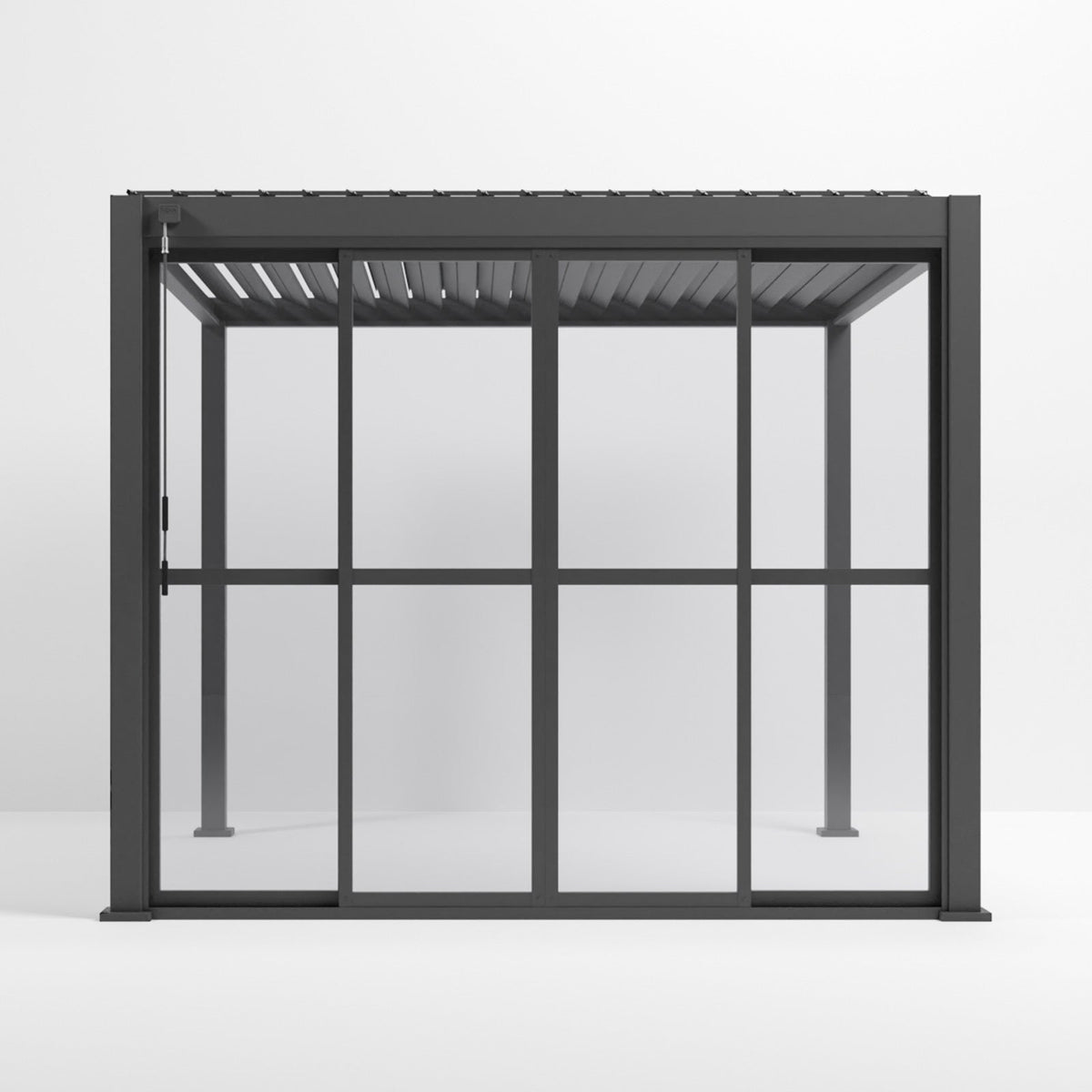 Titan Clear Sliding Doors — close-up detail