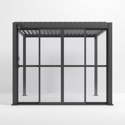 Titan Clear Sliding Doors — close-up detail