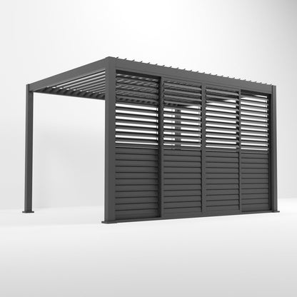 Titan Louvre Sliding Doors — in use outdoors