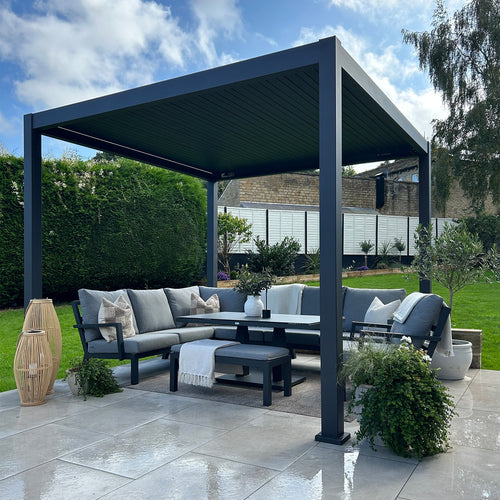 Titan Freestanding Aluminium Pergola — set up and ready to use
