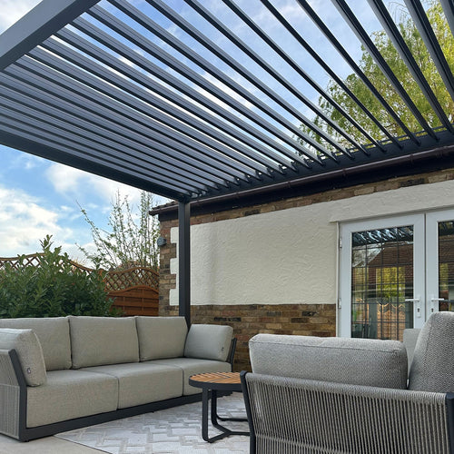 Titan Freestanding Aluminium Pergola — side profile