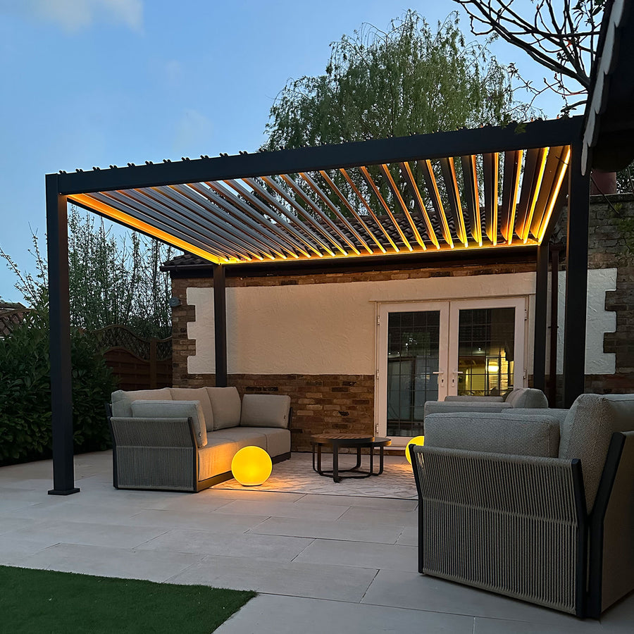 Titan Freestanding Aluminium Pergola — in use outdoors