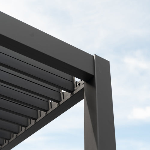 Titan Freestanding Aluminium Pergola — with accessories shown
