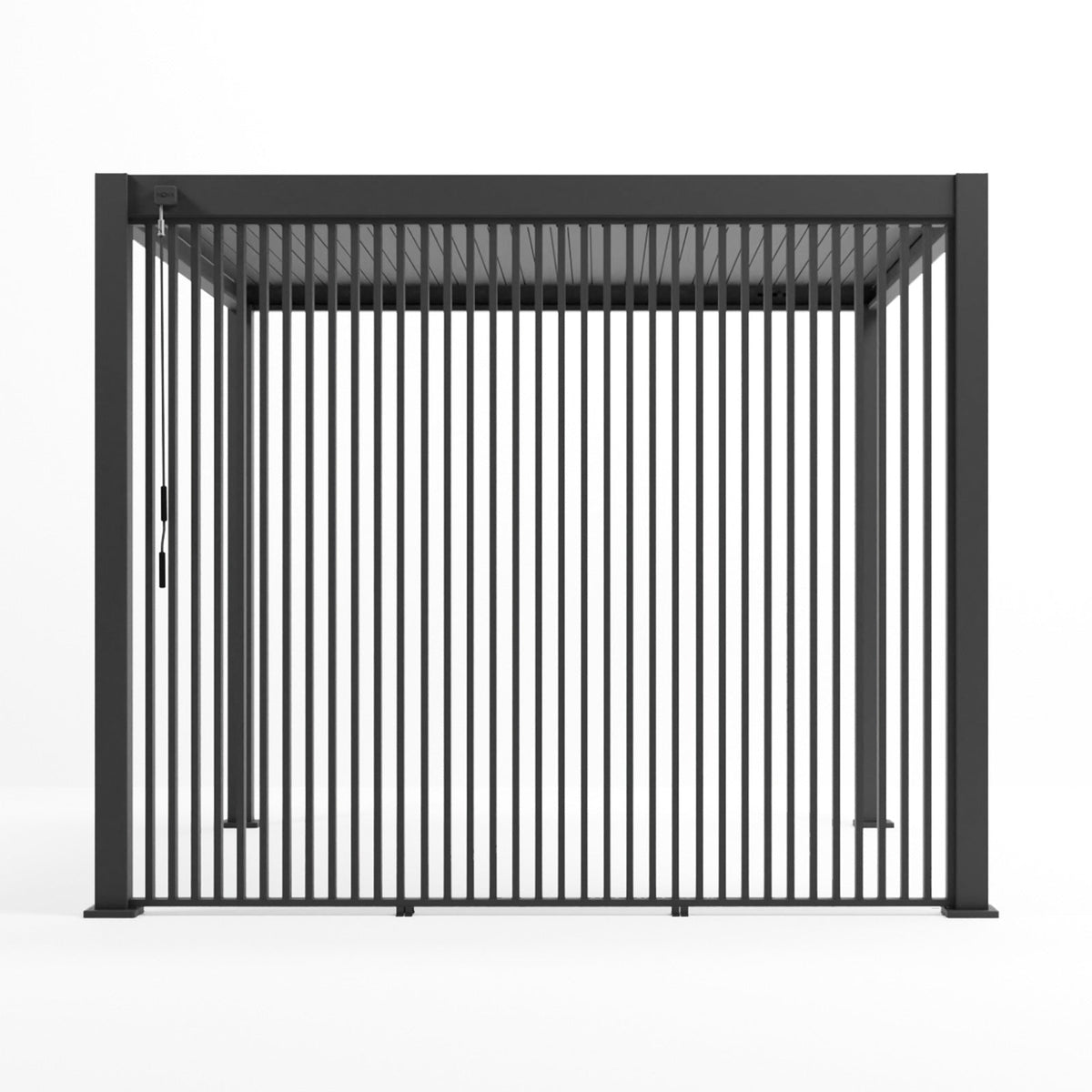 Vertical Louvre Side Wall Panel — in use outdoors