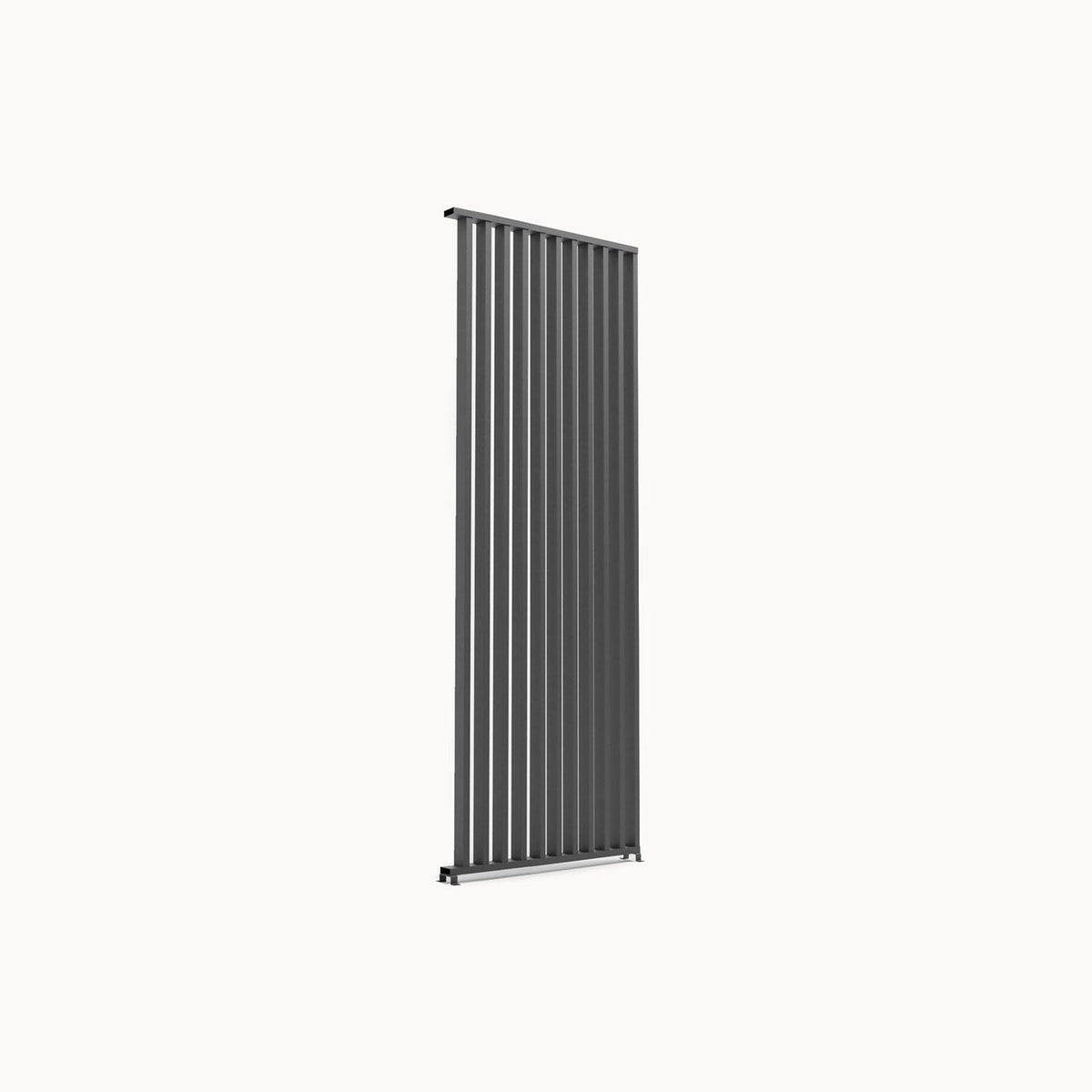 Vertical Louvre Side Wall Panel — in a patio setting