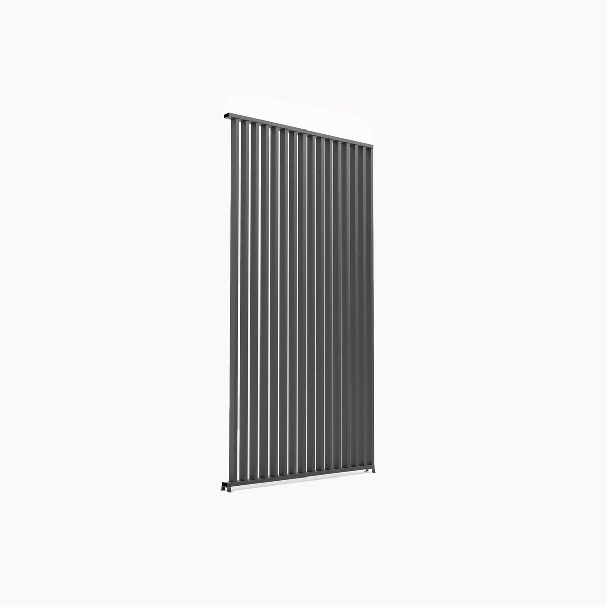 Vertical Louvre Side Wall Panel — from an angle