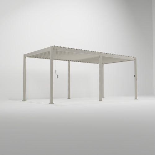 Titan Freestanding Aluminium Pergola — in low light