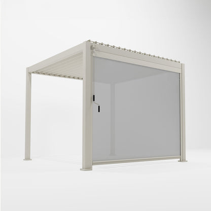 Titan Pergola Pull Down Privacy Screen — side profile