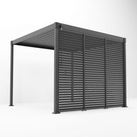 Luna 1.0 Fixed Louvre Side Wall Panel — in use outdoors
