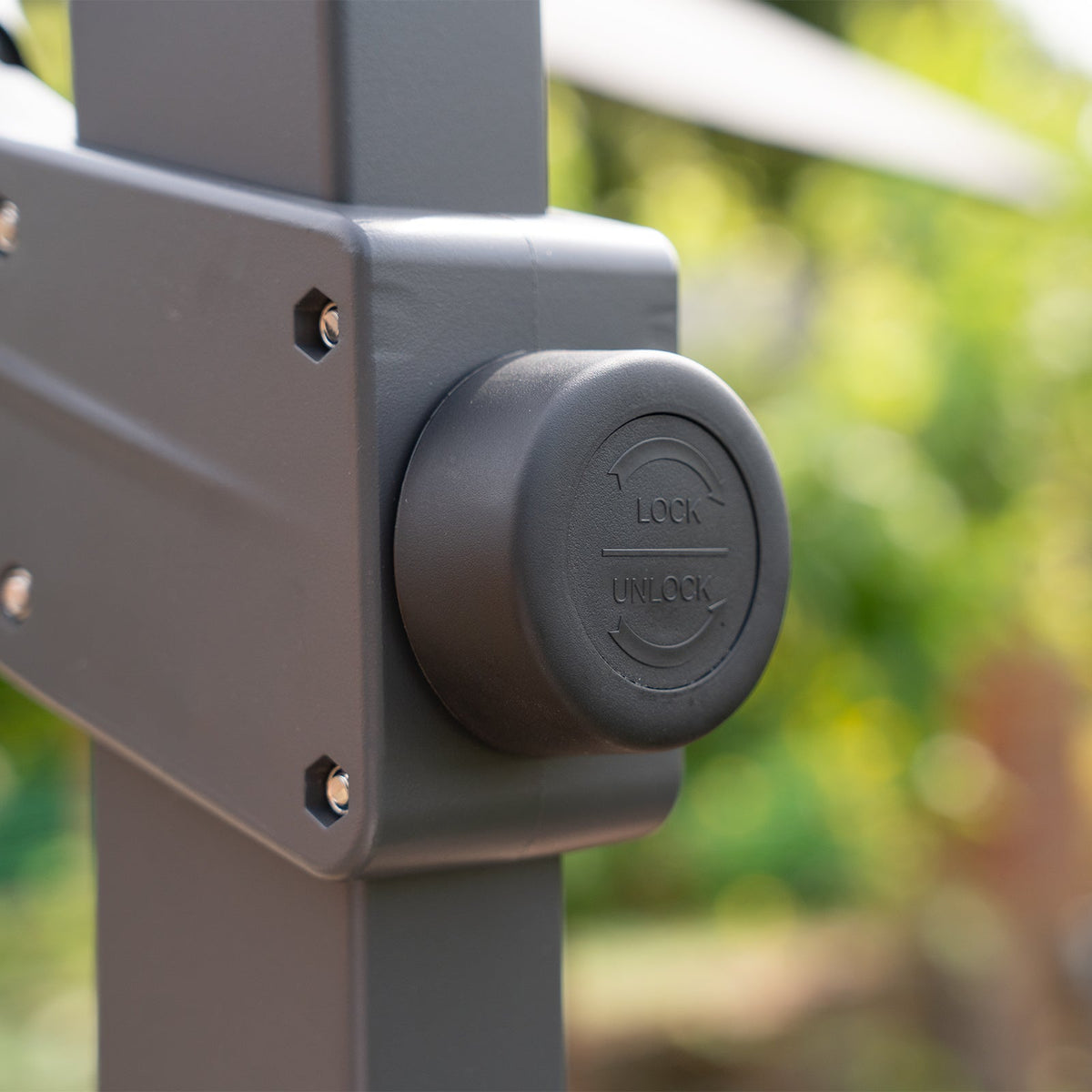 Astra Cantilever Parasol — close-up detail