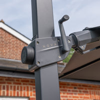Astra Cantilever Parasol — in use outdoors