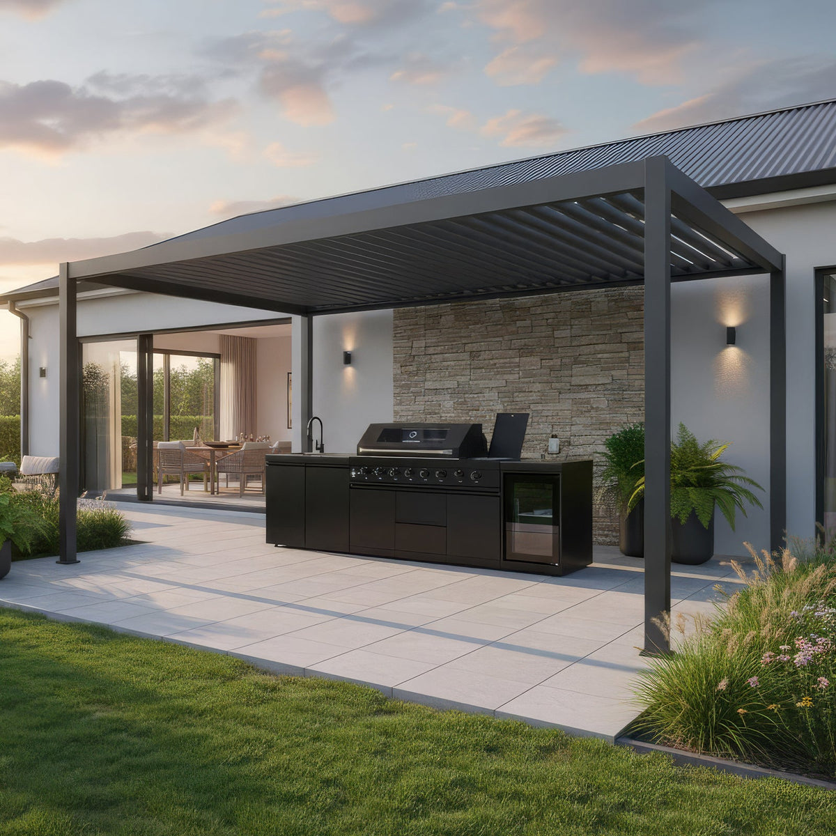 Assado Outdoor Kitchen — styled in a garden setting